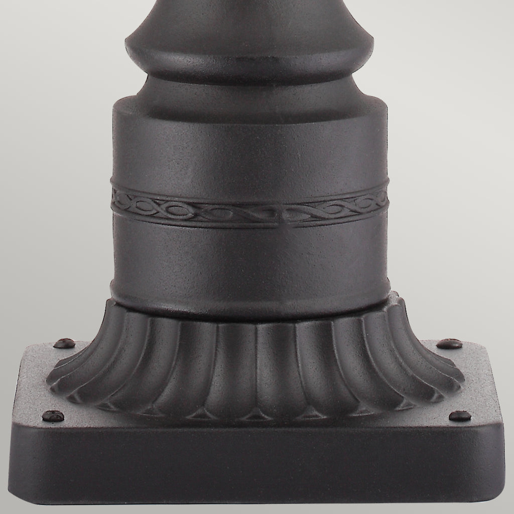 Feiss English Bridle Large 3 Light Outdoor Pedestal Light in Black