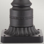 Feiss English Bridle Large 3 Light Outdoor Pedestal Light in Black