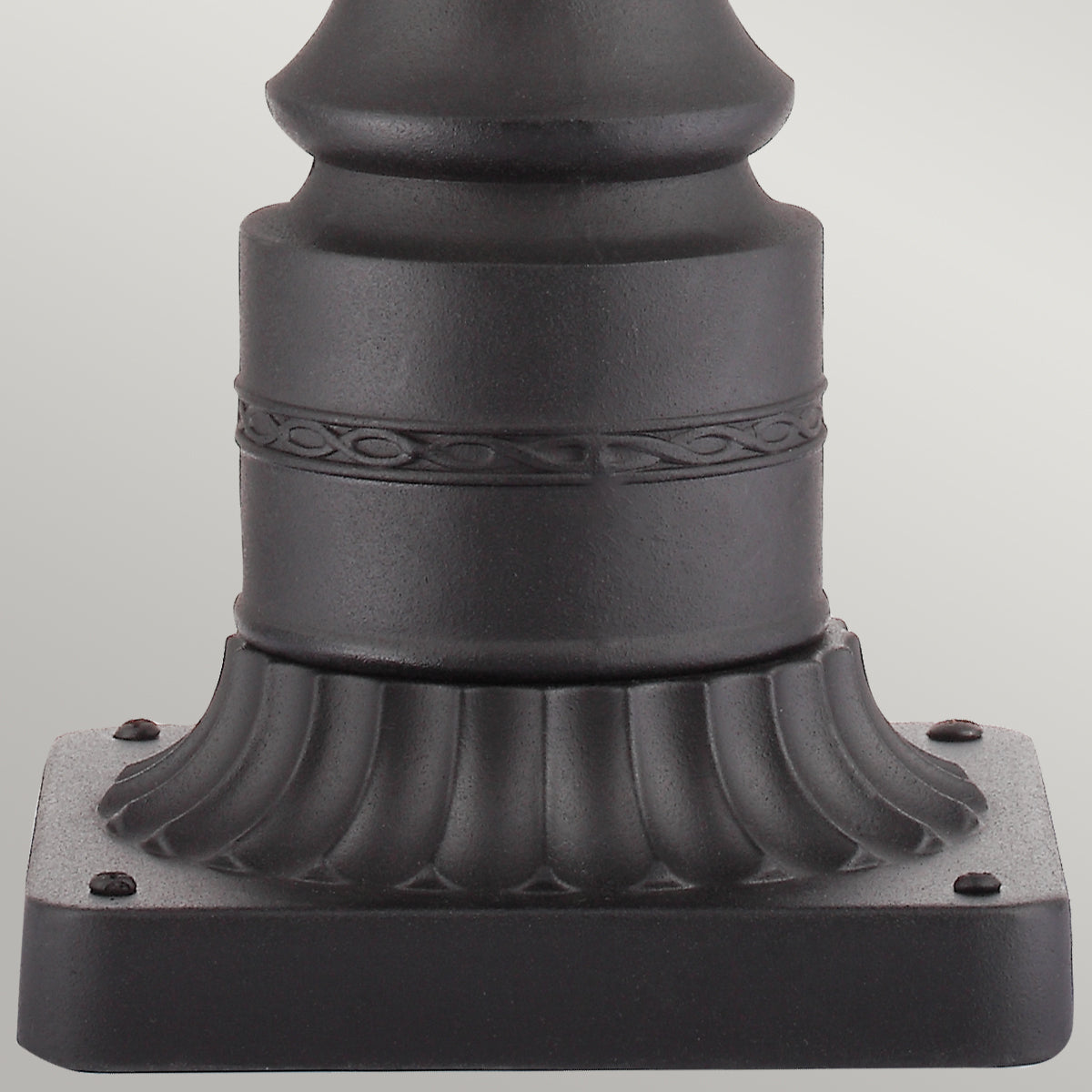 Feiss English Bridle Large 3 Light Outdoor Pedestal Light in Black