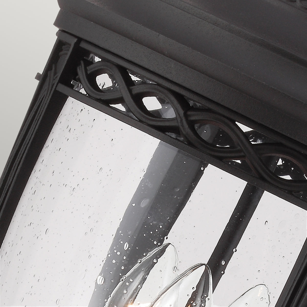 Feiss English Bridle Large 3 Light Outdoor Pedestal Light in Black