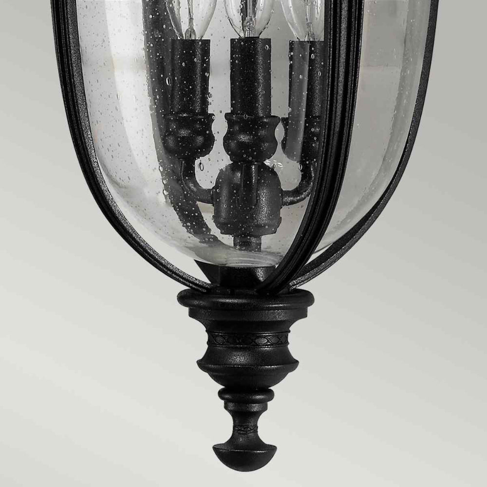 Feiss English Bridle Large 3 Light Outdoor Wall Lantern in Black