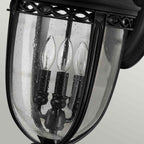 Feiss English Bridle Large 3 Light Outdoor Wall Lantern in Black