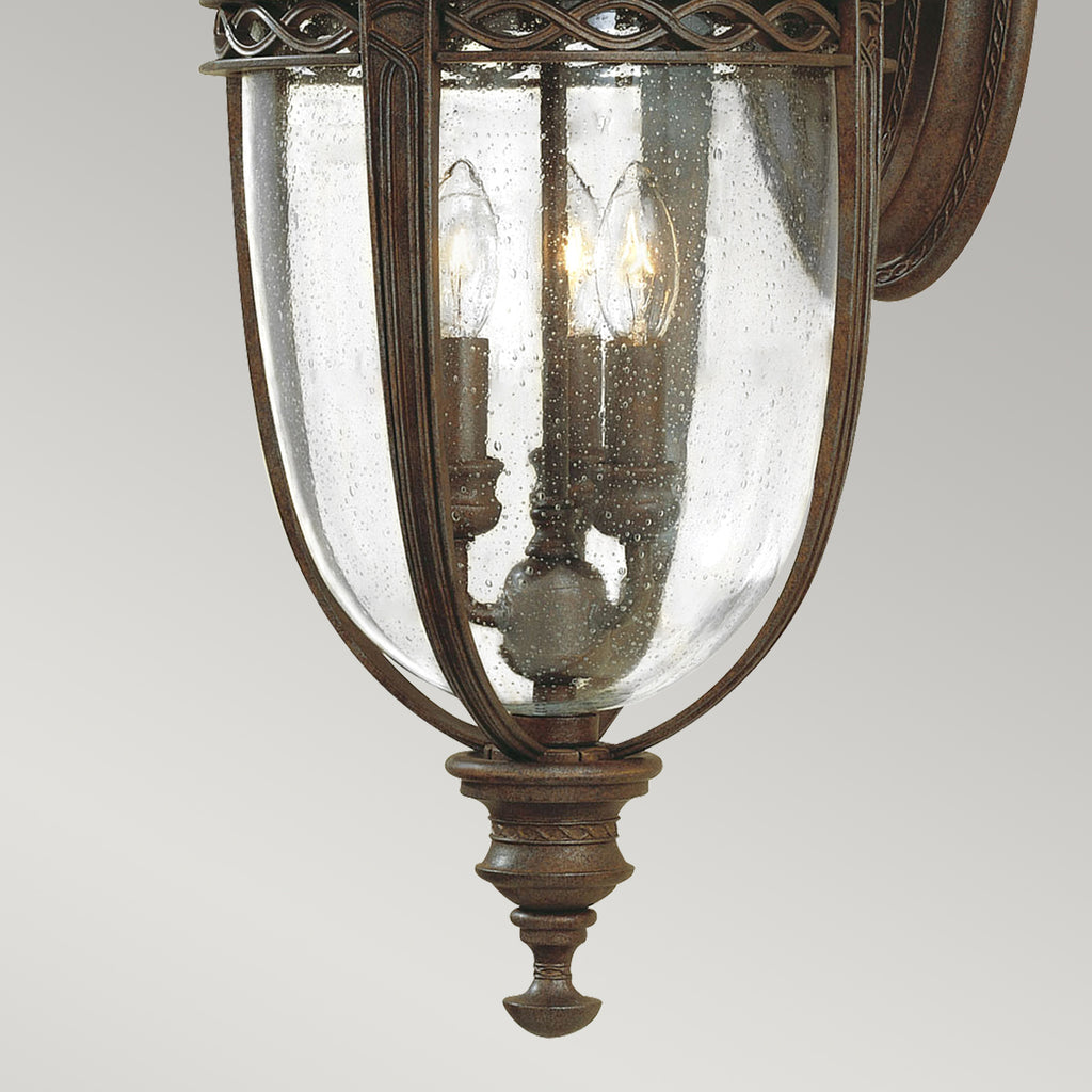 Feiss English Bridle Large 3 Light Wall Lantern in Bronze