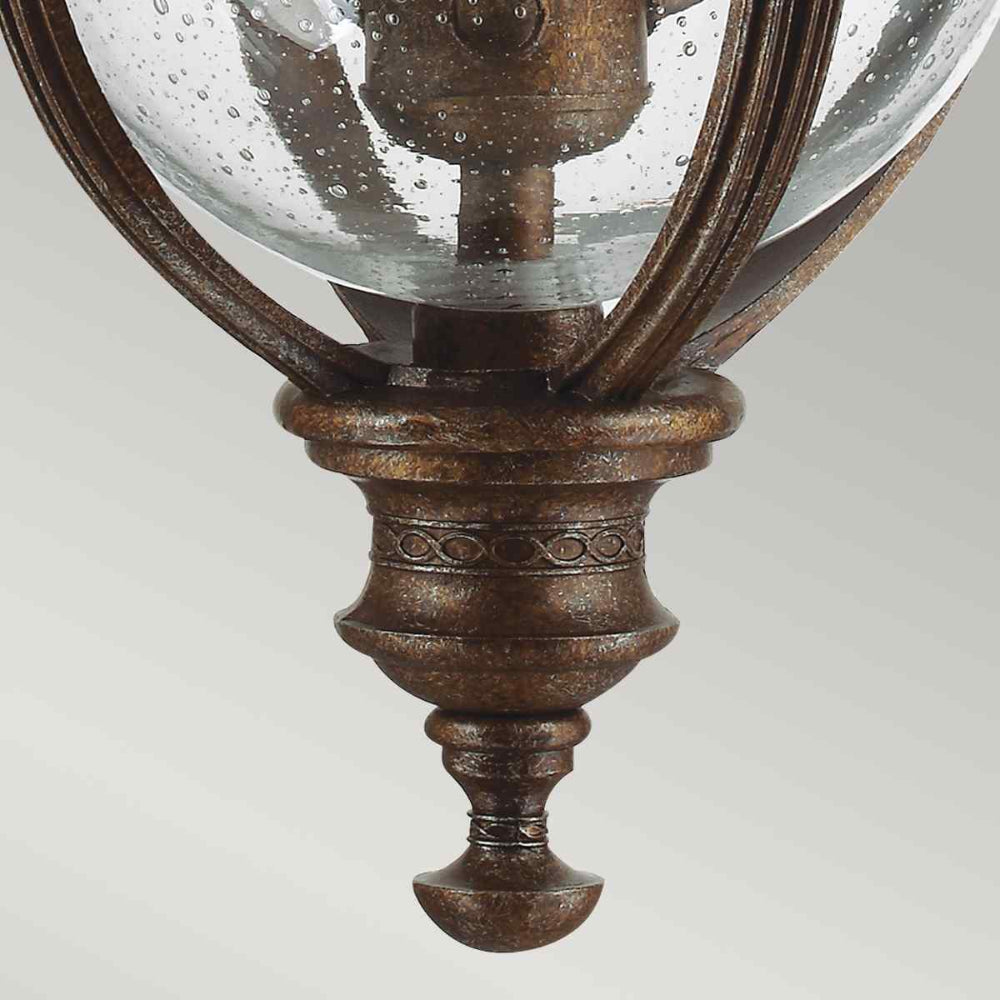 Feiss English Bridle Medium 3 Light Chain Lantern in British Bronze