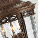 Feiss English Bridle Medium 3 Light Outdoor Pedestal in British Bronze