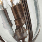 Feiss English Bridle Medium 3 Light Outdoor Pedestal in British Bronze