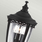 Feiss English Bridle Medium 3 Light Outdoor Pillar Lantern in Black