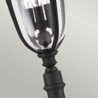 Feiss English Bridle Medium 3 Light Outdoor Pillar Lantern in Black