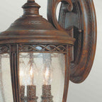 Feiss English Bridle Medium 3 Light Outdoor Wall Lantern in British Bronze