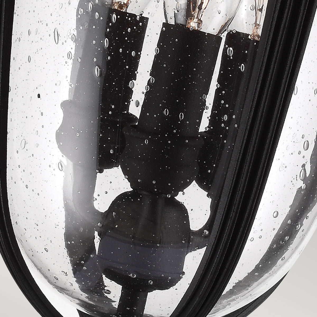 Feiss English Bridle Medium 3 Light Pedestal Lantern in Black