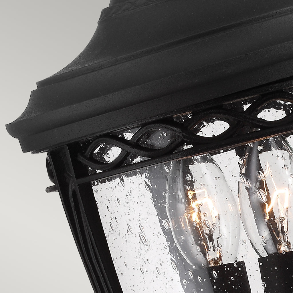 Feiss English Bridle Medium 3 Light Pedestal Lantern in Black