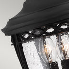 Feiss English Bridle Medium 3 Light Pedestal Lantern in Black