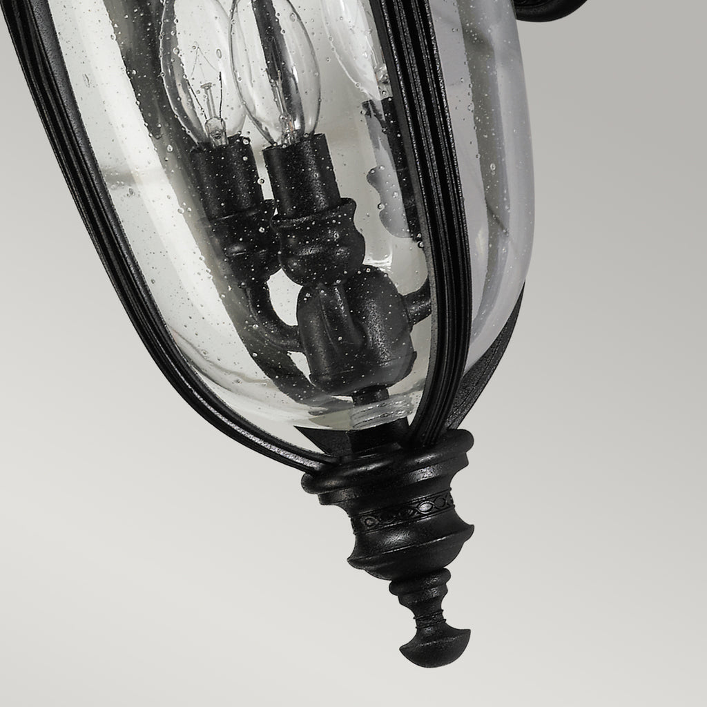 Feiss English Bridle Medium 3 Light Wall Lantern in Black