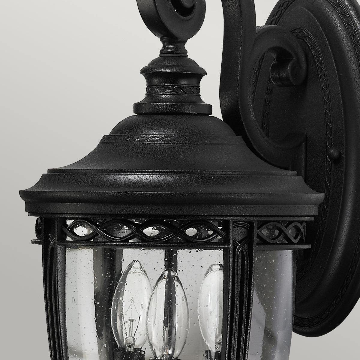 Feiss English Bridle Medium 3 Light Wall Lantern in Black