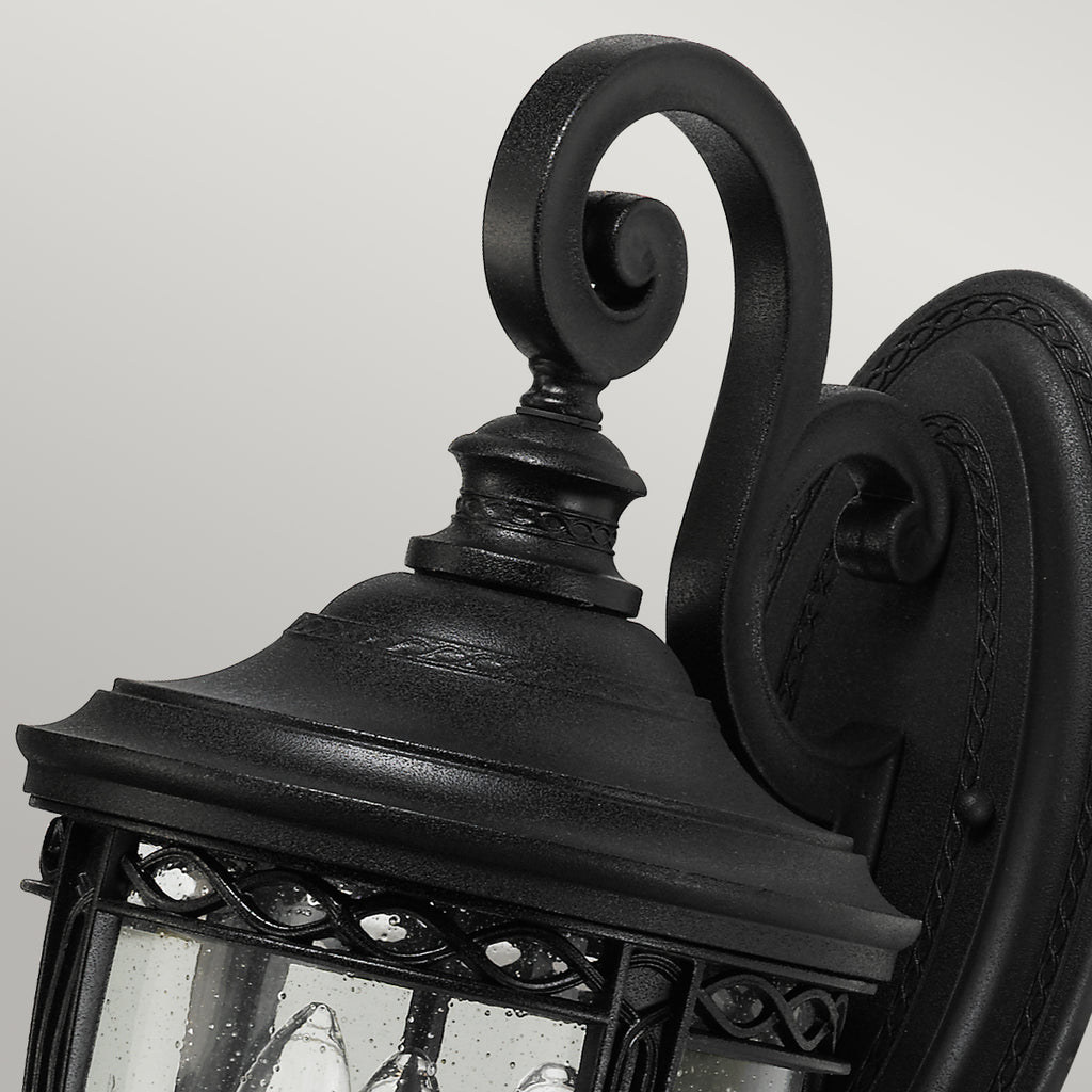 Feiss English Bridle Medium 3 Light Wall Lantern in Black