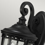 Feiss English Bridle Medium 3 Light Wall Lantern in Black