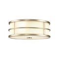 Feiss Fusion 3 Light Flush Ceiling Light in Natural Brass