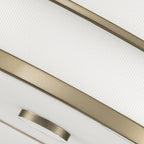 Feiss Fusion 3 Light Flush Ceiling Light in Natural Brass