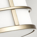 Feiss Fusion 3 Light Flush Ceiling Light in Natural Brass