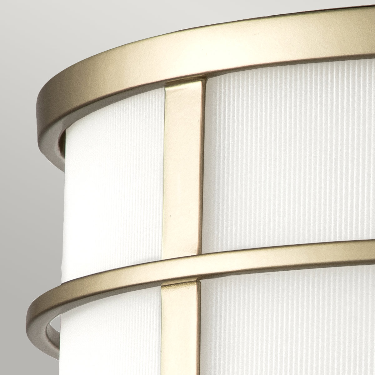 Feiss Fusion 3 Light Flush Ceiling Light in Natural Brass