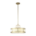 Feiss Fusion 3 Light Pendant Light in Painted Natural Brass