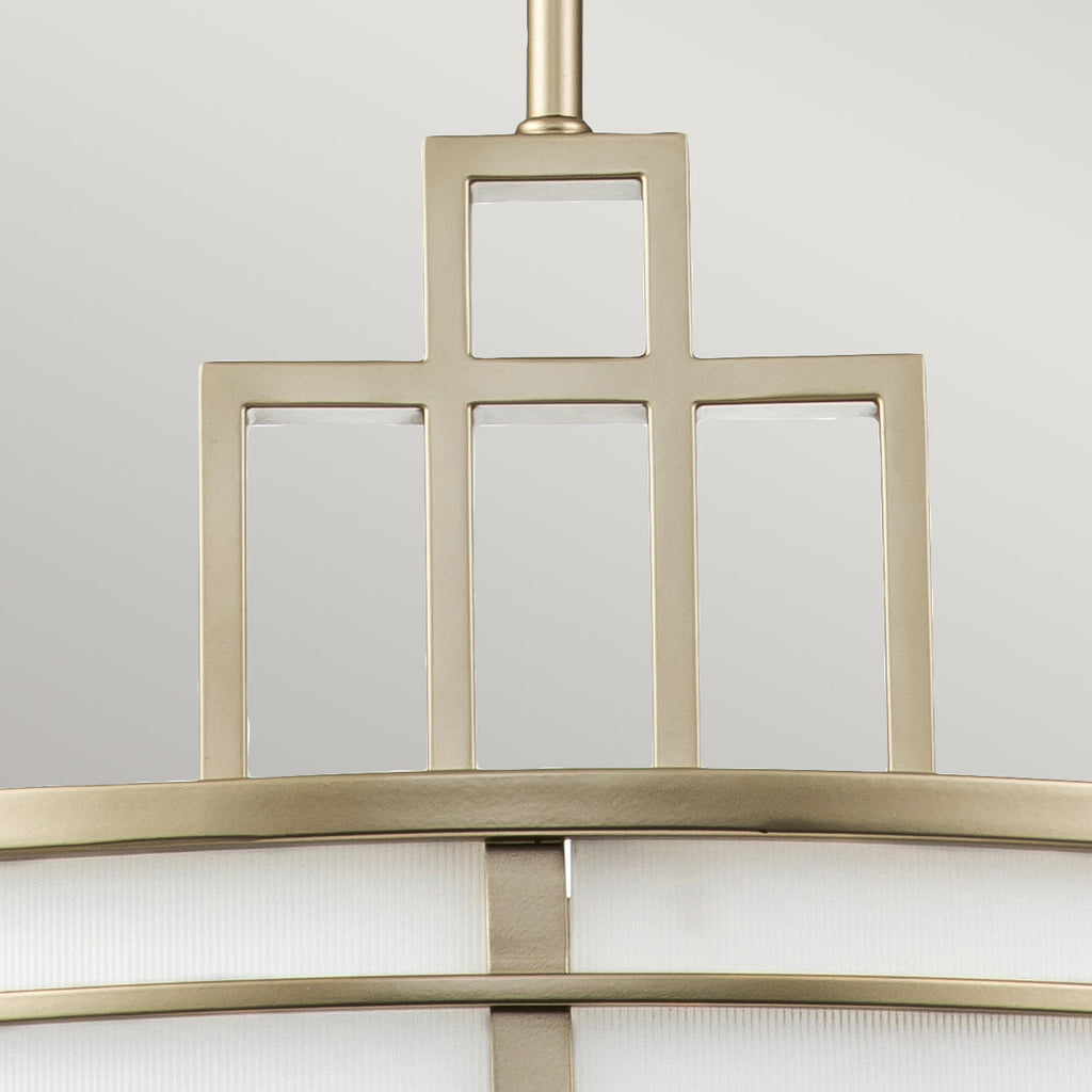 Feiss Fusion 3 Light Pendant Light in Painted Natural Brass