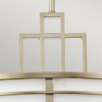 Feiss Fusion 3 Light Pendant Light in Painted Natural Brass