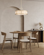 Feiss Fusion 3 Light Pendant Light in Painted Natural Brass