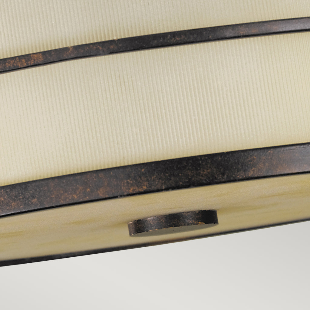 Feiss Fusion 3 Light Semi Flush Ceiling Light in Grecian Bronze