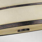 Feiss Fusion 3 Light Semi Flush Ceiling Light in Grecian Bronze