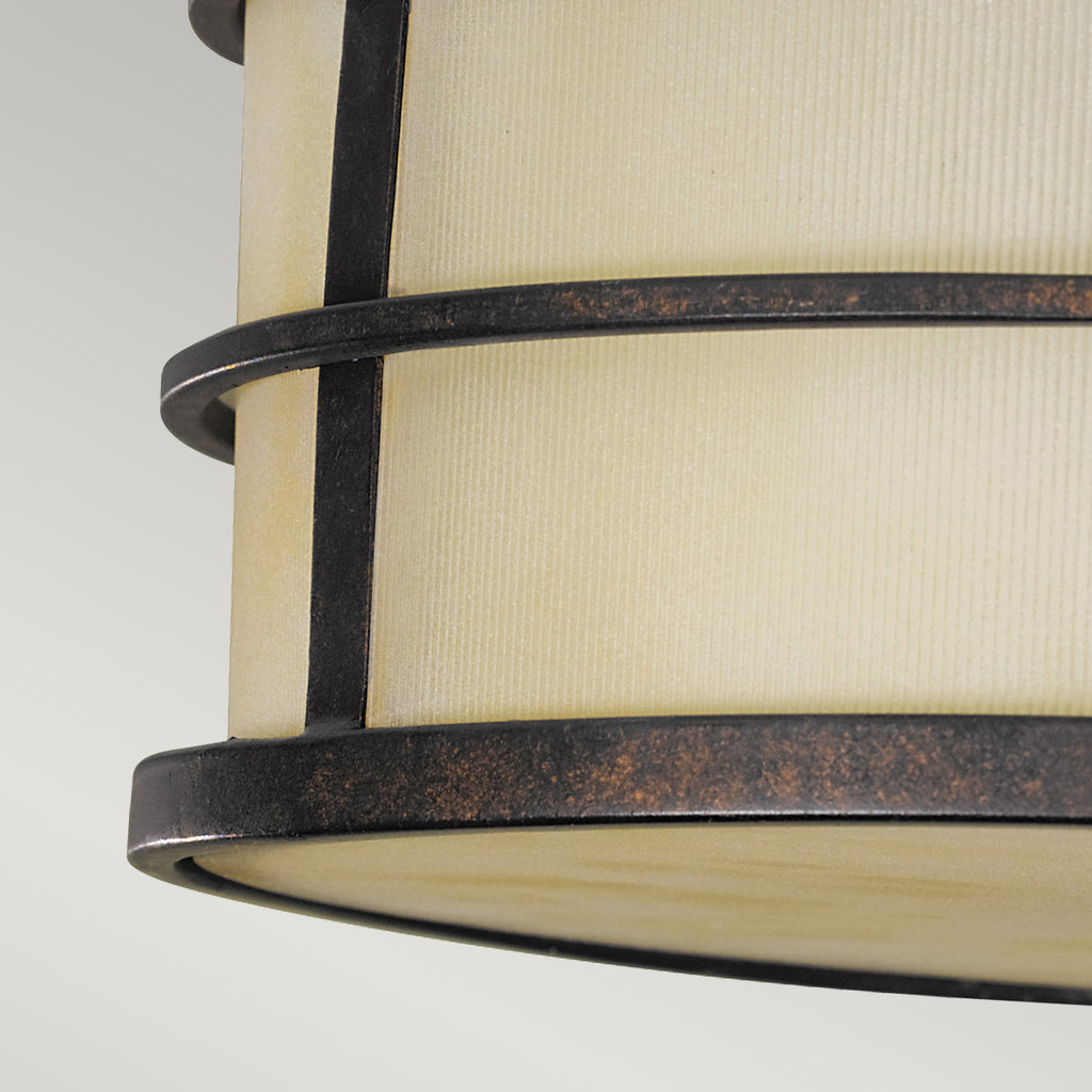 Feiss Fusion 3 Light Semi Flush Ceiling Light in Grecian Bronze
