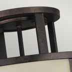Feiss Fusion 3 Light Semi Flush Ceiling Light in Grecian Bronze