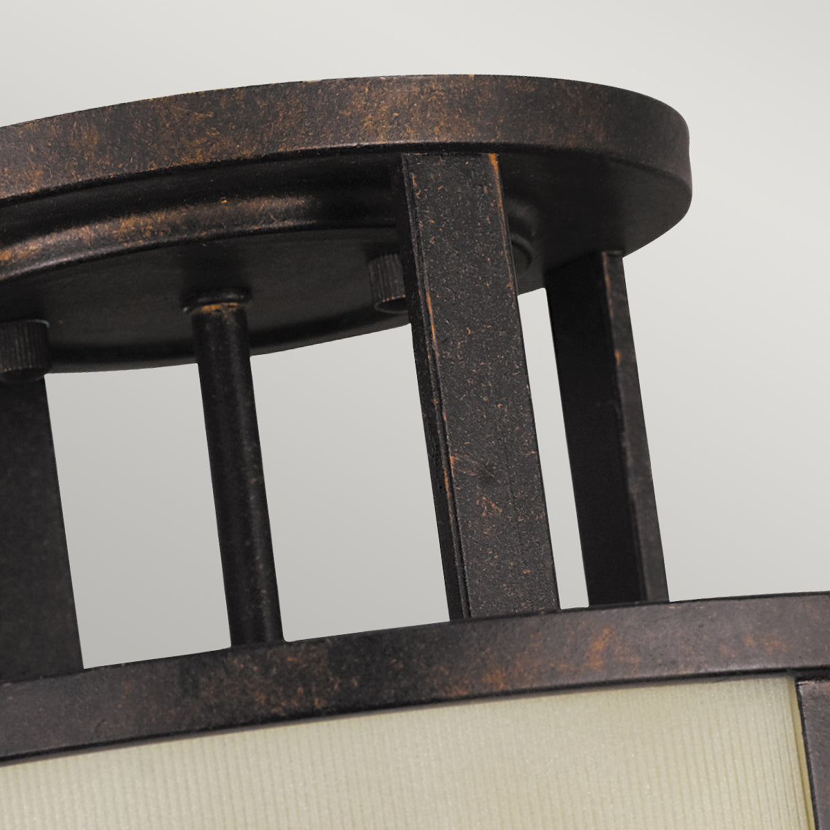 Feiss Fusion 3 Light Semi Flush Ceiling Light in Grecian Bronze