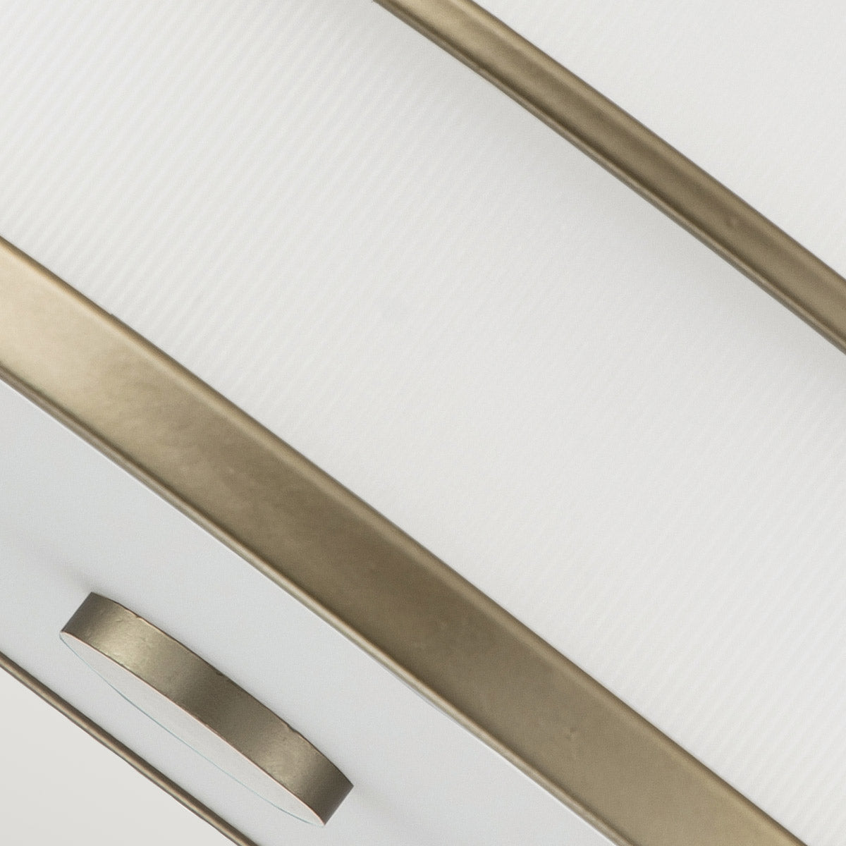 Feiss Fusion 3 Light Semi Flush Ceiling Light in Painted Natural Brass