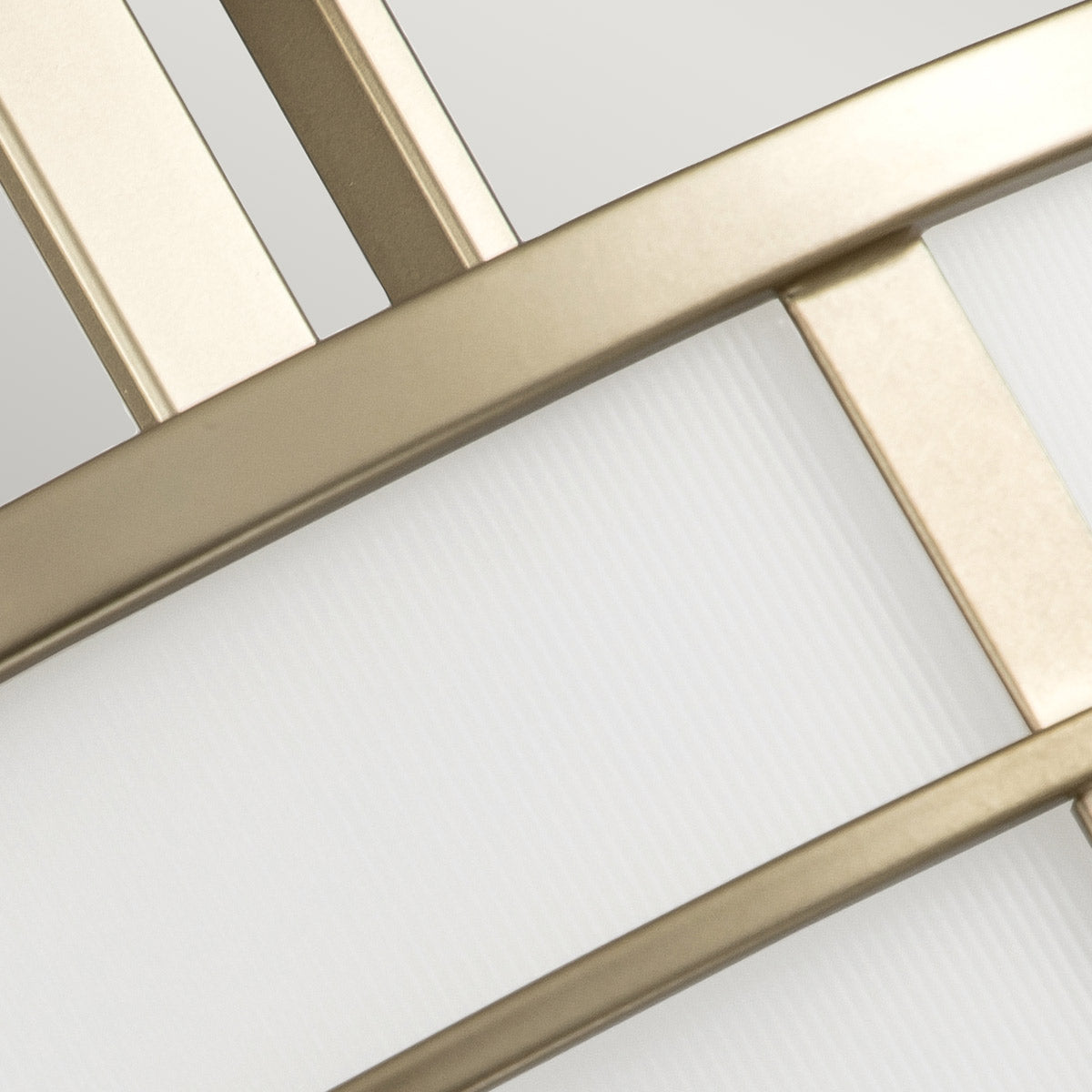 Feiss Fusion 3 Light Semi Flush Ceiling Light in Painted Natural Brass