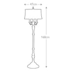 Feiss Gibson Floor Lamp with Cambridge Crackle Finish and Shade