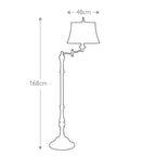 Feiss Gibson Swing Floor Lamp in Cambridge Crackle Finish