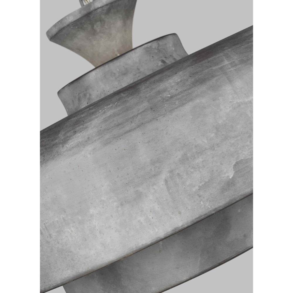 Feiss Haymarket 1 Light Pendant Light in Weathered Galvanized