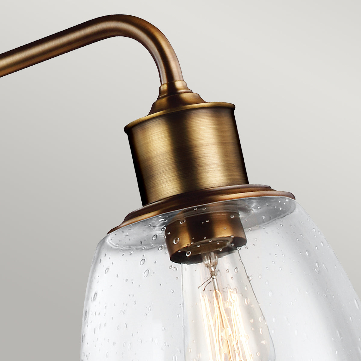 Feiss Hobson 3 Light Pendant Light in Aged Brass