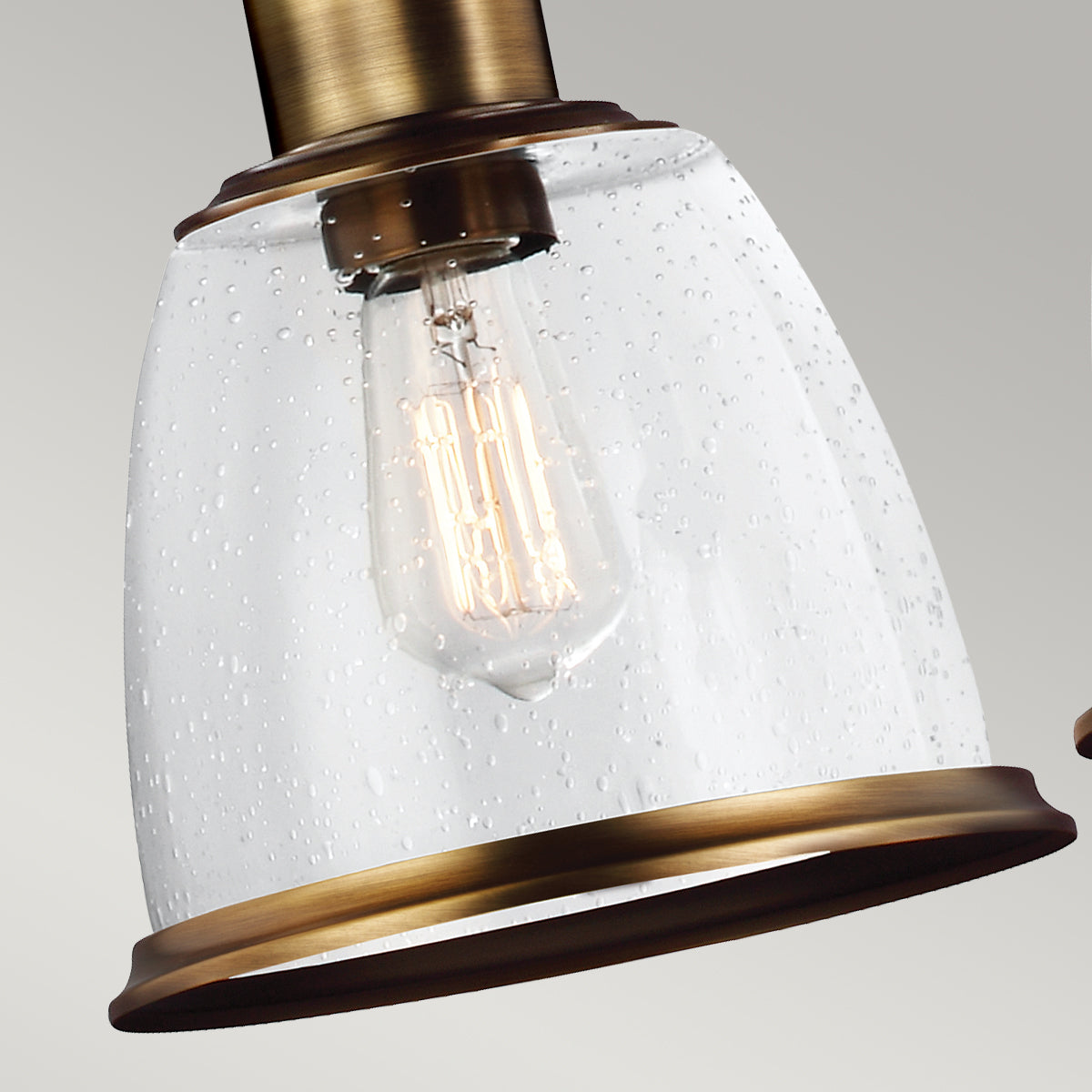 Feiss Hobson 3 Light Pendant Light in Aged Brass