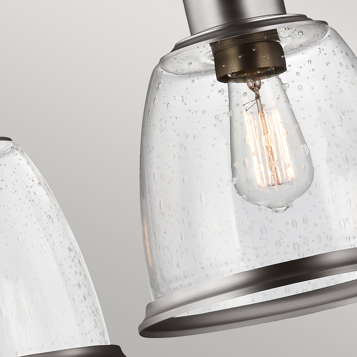 Feiss Hobson 3 Light Pendant Light in Satin Nickel