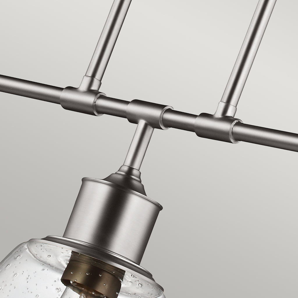 Feiss Hobson 3 Light Pendant Light in Satin Nickel