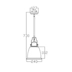 Feiss Hobson Medium 1 Light Pendant Light in Aged Brass