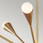 Feiss Jax 10 Light Chandelier in Burnished Brass