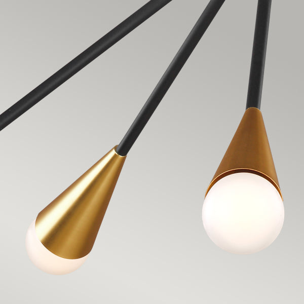 Feiss Jax 10 Light Chandelier in Midnight Black