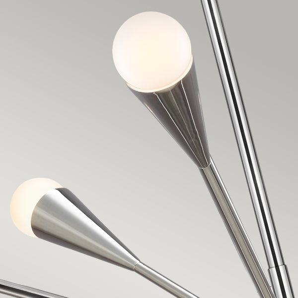 Feiss Jax 10 Light Chandelier in Polished Nickel