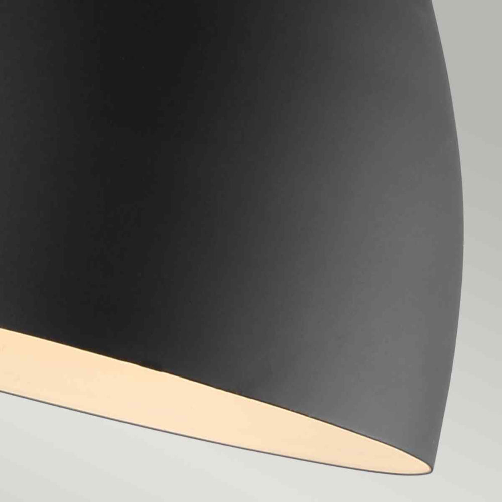 Feiss Joan 1 Light Wall Light in Midnight Black and Burnished Brass