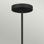 Feiss Joan 5 Light Chandelier in Midnight Black and Burnished Brass