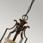 Feiss Kelham Hall 5 Light Pendant Light in Gold and Bronze