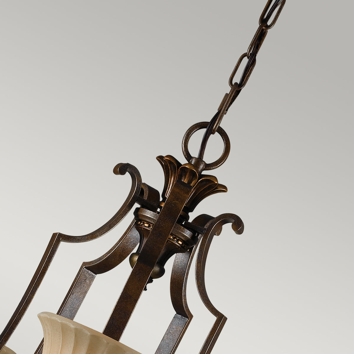 Feiss Kelham Hall 5 Light Pendant Light in Gold and Bronze